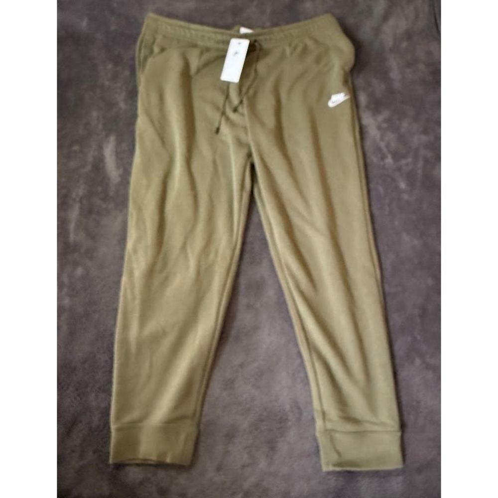 Nike Sportswear Club Fleece Sweatpants Green Mid Rise Joggers Womens 2X NEW